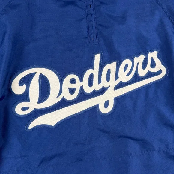 Los Angeles Dodgers Jacket Mens L Blue 1/4 Zip MLB Cool base Dugout VIntage
